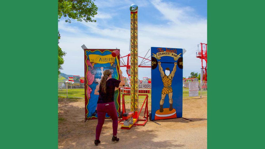 A midway classic, no school carnival would be complete without the Hi-Striker - a fun challenge for kids and adults alike.