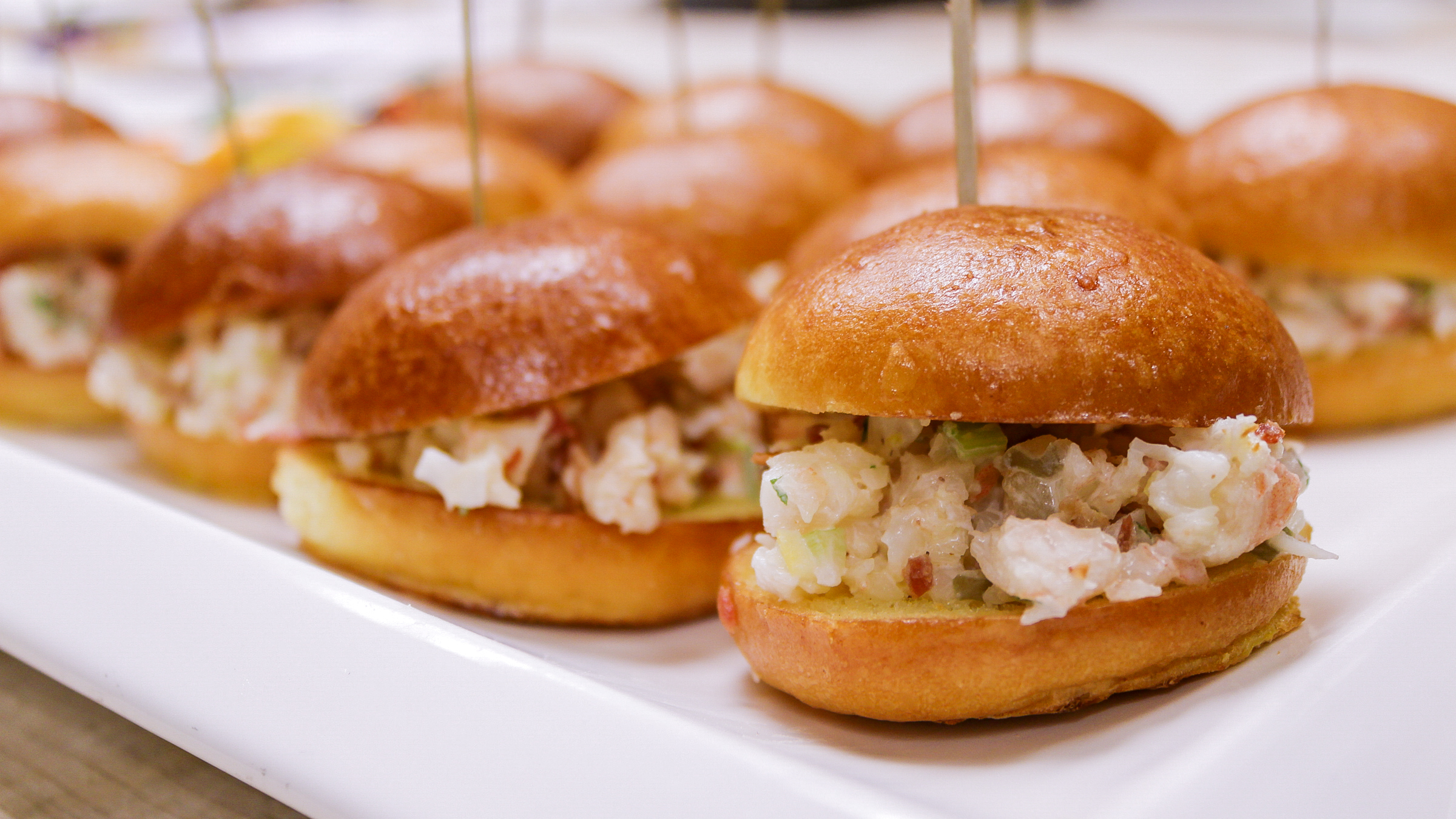 Delicious lobster sliders will excite your guests at your next special event.