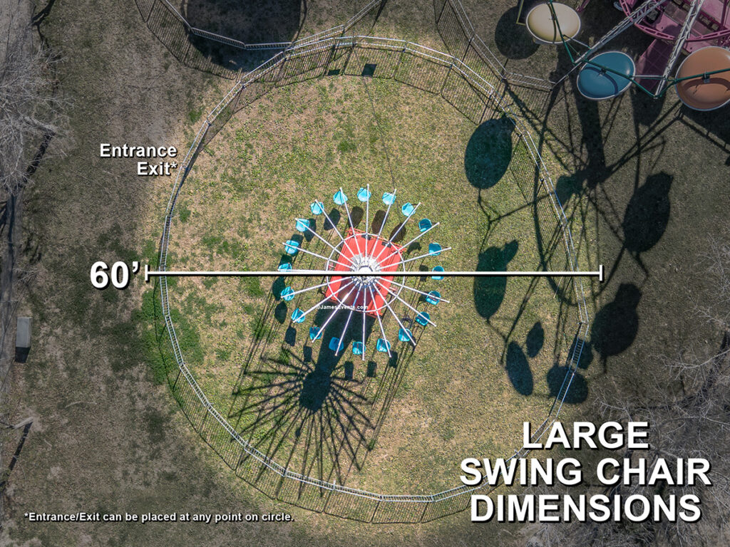 James Event Productions Large Swing Chair Dimension Requirements